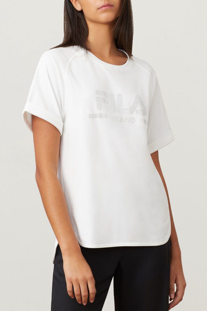 Fila Milano Cotton T-Shirt White - Womens - 34917EDUJ